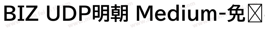 BIZ UDP明朝 Medium字体转换